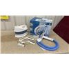 Image 1 : Conair Compact Fabric Steamer with Hose, Steam Head, Fabric Attachments, and Original Box
