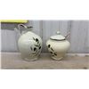 Image 2 : Ceramic Pitcher and Lidded Olive Jar Set With Spoon, Norman's Rockwell Plates and More