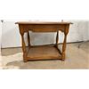 Image 2 : Wooden Rolling Utility Cart, 24 x 19 x 27" and End Table With Lower Shelf, 24 x 19 x 26"