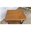 Image 4 : Wooden Rolling Utility Cart, 24 x 19 x 27" and End Table With Lower Shelf, 24 x 19 x 26"
