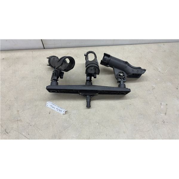 Cabela's Triple Fishing Rod Holder System with Adjustable Angle Mounts and Pedestal Base