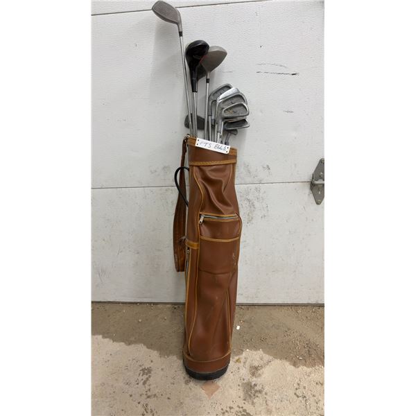 Assorted Golf Clubs, Northwestern, Spalding, Concorde and Golf Bag