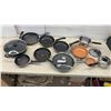 Image 1 : Assorted T-fal Non-Stick Frying Pans, Stainless Steel Saucepan, The Rock Glass Lid and Others