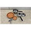 Image 7 : Assorted T-fal Non-Stick Frying Pans, Stainless Steel Saucepan, The Rock Glass Lid and Others