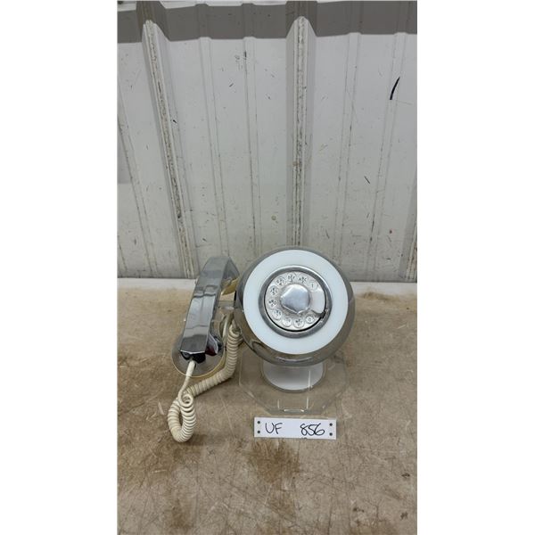 Electric Spherical Chrome Rotary Dial Telephone