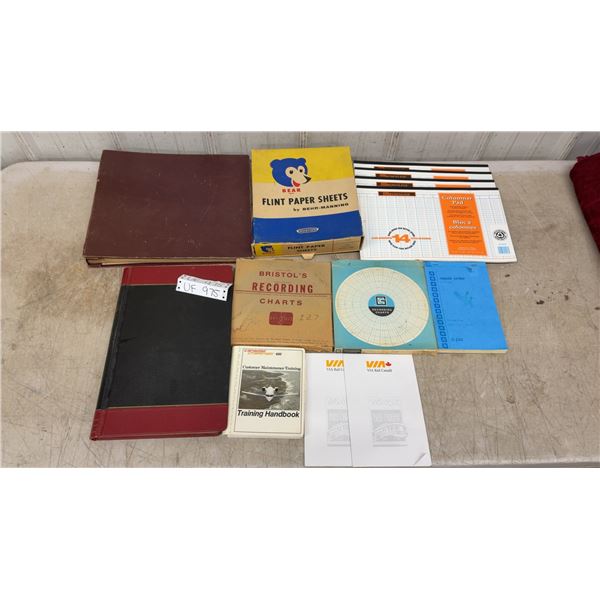 Vintage Ledger Books, Bristol's Recording Charts, Flint Paper Sheets, Columnar Pads and More