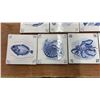 Image 2 : Delftware-Style Marine Life Hanging Tiles and Langley Ware Pacific Fishing Vessel Tile Coasters