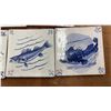 Image 3 : Delftware-Style Marine Life Hanging Tiles and Langley Ware Pacific Fishing Vessel Tile Coasters