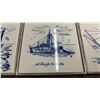Image 8 : Delftware-Style Marine Life Hanging Tiles and Langley Ware Pacific Fishing Vessel Tile Coasters