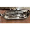 Image 3 : Vintage Silverplate Serveware, Cut Glass Dishes, Solingen Knife, Floral Tray, and More