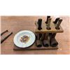 Image 5 : Two Felt Hats, Briar Smoking Pipes with Wooden Stand, and British Coronation Ash Tray