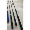 Image 5 : 6 Fishing Rods, Wooden Paddle, and Yellow Plastic Oar