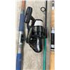 Image 2 : Assortment of Fishing Rods With Shakespeare Alpha 070 Graphite Spinning Reel and More