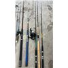 Image 3 : Assortment of Fishing Rods With Shakespeare Alpha 070 Graphite Spinning Reel and More