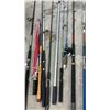 Image 4 : Assortment of Fishing Rods With Shakespeare Alpha 070 Graphite Spinning Reel and More