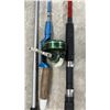 Image 5 : Assortment of Fishing Rods With Shakespeare Alpha 070 Graphite Spinning Reel and More