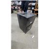 Image 2 : SteelWorks Two-Drawer Vertical Metal Filing Cabinet, Black, with Lock and File Folders
