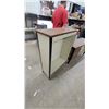 Image 3 : Two-Piece Modular Office Workstation with Open Storage Cabinet and Desk Return