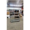 Image 1 : Four-Tier Mobile Metal Shelving Unit with Expanded Metal Mesh Shelves and Casters 75 x 58 x 22"