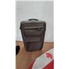 Image 4 : Delsey Paris Brown Soft-Sided 2-Wheel Upright Carry-On Luggage, Folding Cart and Canada Flag Bag