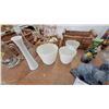 Image 5 : Tweety Bird "Party Naked" Glass Beer Mug, Wicker Baskets, Milk Glass Vases, Figurines and More