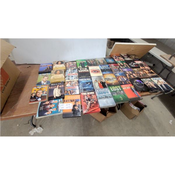 Quanity Lot of TV Series DVDs Including Lost, House, The Wire, NCIS, Brady Bunch, Nip/Tuck and More