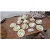 Image 1 : Royal Albert Yellow Rose and Green Foliage Fine China Tea and Dessert Set with Gold Trim 18 Pieces
