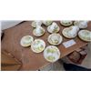 Image 3 : Royal Albert Yellow Rose and Green Foliage Fine China Tea and Dessert Set with Gold Trim 18 Pieces