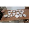 Image 1 : Royal Albert Petit Point Fine Bone China Tea Set, Cups, Saucers, Plates, Creamer 17x