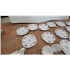 Image 3 : Royal Albert Petit Point Fine Bone China Tea Set, Cups, Saucers, Plates, Creamer 17x
