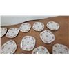Image 4 : Royal Albert Petit Point Fine Bone China Tea Set, Cups, Saucers, Plates, Creamer 17x