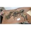 Image 1 : Large Lot of Assorted Antique Brass Furniture Hardware, Drawer Pulls, Handles, and Hinges