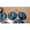 Image 2 : Vintage General Electric Blue Glass Light Lenses/Refractors, Set of 5 Diameter 8"