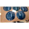 Image 3 : Vintage General Electric Blue Glass Light Lenses/Refractors, Set of 5 Diameter 8"