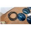 Image 4 : Vintage General Electric Blue Glass Light Lenses/Refractors, Set of 5 Diameter 8"
