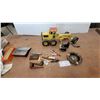 Image 1 : Vintage Tonka Road Grader Pressed Steel Toy, Yellow with Red Blade, 1950s-1960s, and More