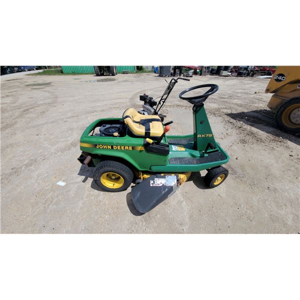 John Deere RX75 Riding Lawn Mower with 9 Horsepower Briggs & Stratton Single-Cylinder OHV Engine