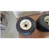 Image 2 : Three Carlisle and Kenda 18 x 8.50 x 8 Turf Tires on White 4-Lug Steel Rims