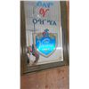 Image 4 : Vintage Old Vienna Lager Beer "Just Say V Oh'Ya" Advertising Mirror in Wooden Frame 15 x 27"