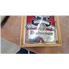 Image 4 : Vintage Budweiser "King of Beers" Advertising Mirror Clock with Eagle Logo, Wood Frame 19 x 13"