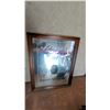 Image 1 : Coors Banquet "America's Fine Light Beer" Framed Advertising Bar Mirror with Wooden Frame 16 x 20"