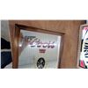 Image 3 : Coors Banquet "America's Fine Light Beer" Framed Advertising Bar Mirror with Wooden Frame 16 x 20"