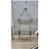 Image 6 : Chrome Shoe Rack, Two-Tier Hanging Shower Caddy, White Grab Bar, and 2 Chrome Grab Bar, 34"