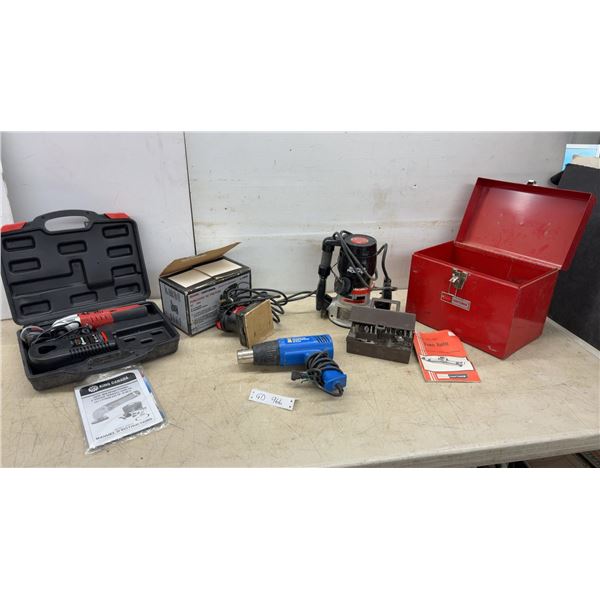 4 Piwer Tools: Air Gun, Finishing Sander, Multi Tool & Router