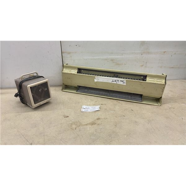 Rival Portable Electric Fan Heater and 500 Watt Electric Baseboard Heater