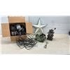 Image 1 : Vintage-Style Manual Cafe Coffee Grinder, Garden Lights, Metal Star, and More