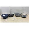 Image 1 : Cast Iron Fry Pan, 4 Piece Enamel Cookware Set