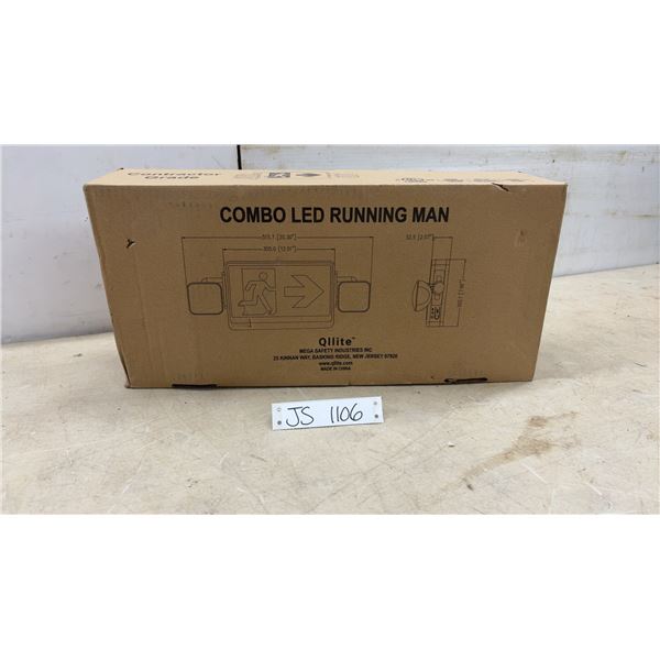 Commercial Exit Sign with Flood Lights