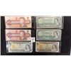 Image 1 : 2 x 1973 Canada $1 Bills, 2 x 1986 Canada $2 Bills, 1954 Canada $1 Bill and 1967 Canada $1 Bill