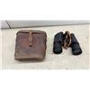 Image 4 : Vintage TECO Metal Toolbox, Porro Prism Binoculars With Leather Case, and Fixed Blade Knife